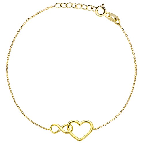 Bransoletka złota serce splecione ze znakiem nieskończoności 585.jpg