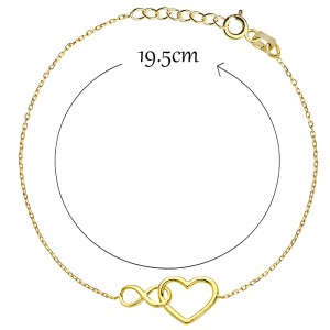 Bransoletka złota serce splecione ze znakiem nieskończoności 585.jpg