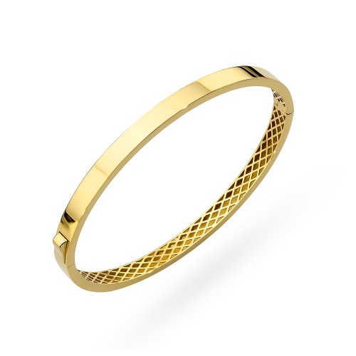 Bransoletka złota sztywna o gładkim wykończeniu