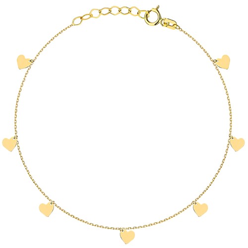 Złota Bransoletka na Nogę Serduszka pr. 585 – Bransoletka Z Pełnymi Sercami.jpg