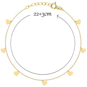 Złota Bransoletka na Nogę Serduszka pr. 585 – Bransoletka Z Pełnymi Sercami.jpg