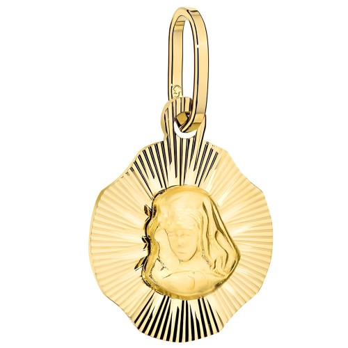 Medalik Złoty 585 Matka Boska Diamentowany – Zawieszka Ze Złota Próby 585.jpg