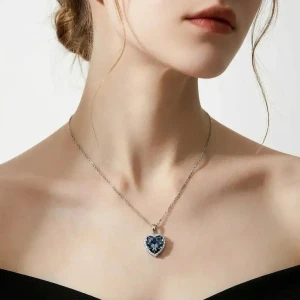 Naszyjnik Serce Srebro 925 Cyrkonia Silver Night – Elegancki Prezent.webp