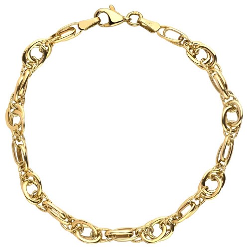 Złota Bransoletka "GRANDE" z Owalami i Diamentowaniem pr. 585.jpg