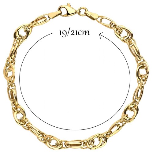 Złota Bransoletka "GRANDE" z Owalami i Diamentowaniem pr. 585.jpg