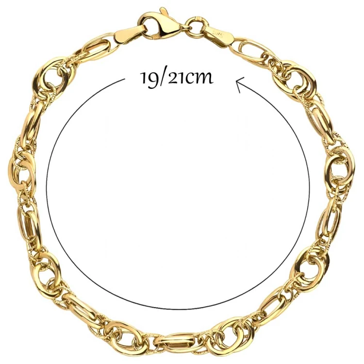 Złota Bransoletka "GRANDE" z Owalami i Diamentowaniem pr. 585.jpg