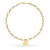 Bransoletka złota splecione ogniwa z wiszącym kółeczkiem