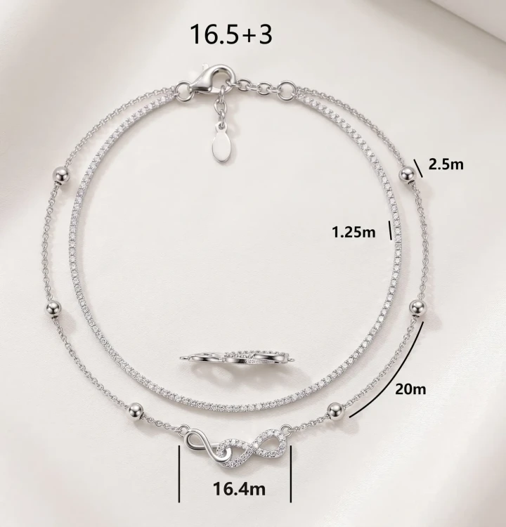 Elegancka bransoletka srebrna Infinity – biżuteria damska