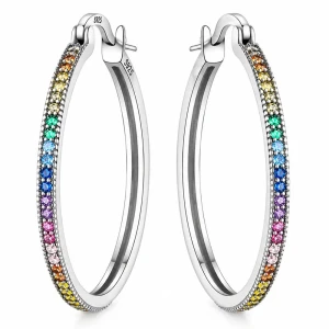 Kolorowe Cyrkonie Rainbow w Srebrze 925
