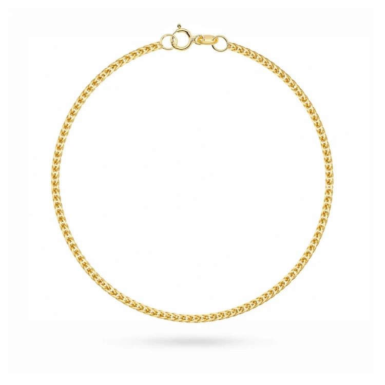 Bransoletka złota splot Lisi Ogon - 2 mm