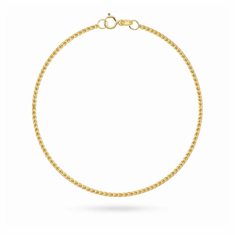 Bransoletka złota splot Lisi Ogon - 1,2 mm