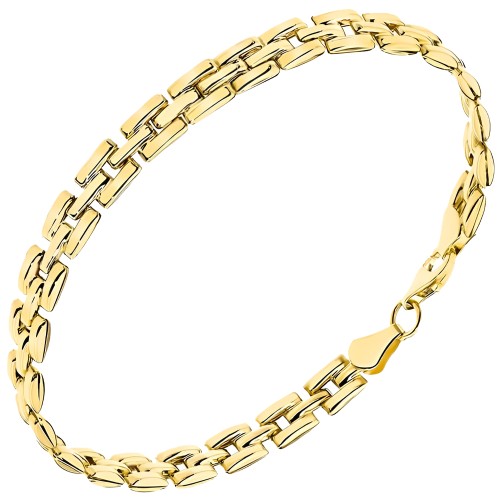 Bransoletka Złota 585 Gładka o Regularnym Wzorze – Elegancka Damska Bransoletka ze Złota 14K.jpg