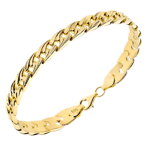 Bransoletka Złota 585 Warkocz Diamentowany – Elegancka Damska Bransoletka ze Złota 14K.jpg
