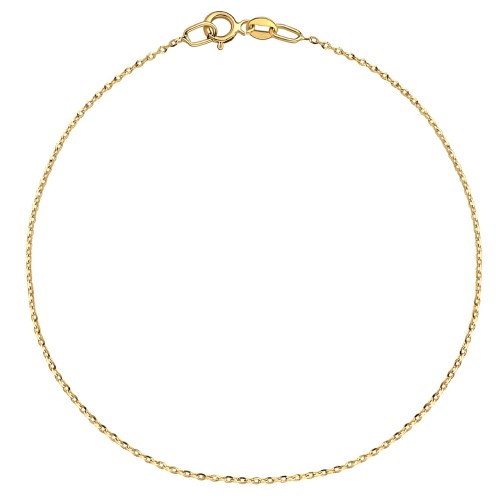 Bransoletka na Nogę Złota 585 Splot Rolo – Damska Kostkowa Bransoletka ze Złota 14k.jpg