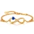 Bransoletka Srebrna 925 Pozłacana 24K Nieskończoność z Kryształem Majestic Blue.webp