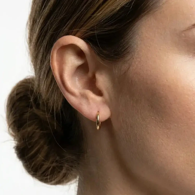 Klasyczne kolczyki kółka 12 mm ze złota 14K