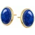 Kolczyki srebrne 925 pozłacane 24K z naturalnym lapis lazuli.webp