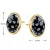 Biżuteria srebrna 925 z naturalnym obsydianem śnieżnym pozłacana 24K.webp