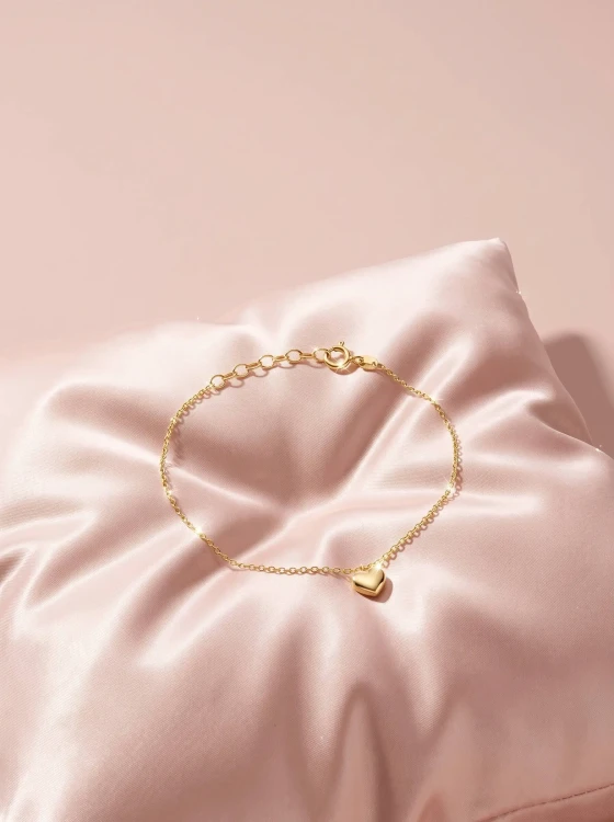 Złota bransoletka 14K rolo diamentowane żółte złoto