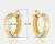 Małe kolczyki złote 585 bez kamieni 12 × 3 mm