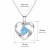 Srebrna zawieszka serce Aqua z cyrkoniami 20x16 mm