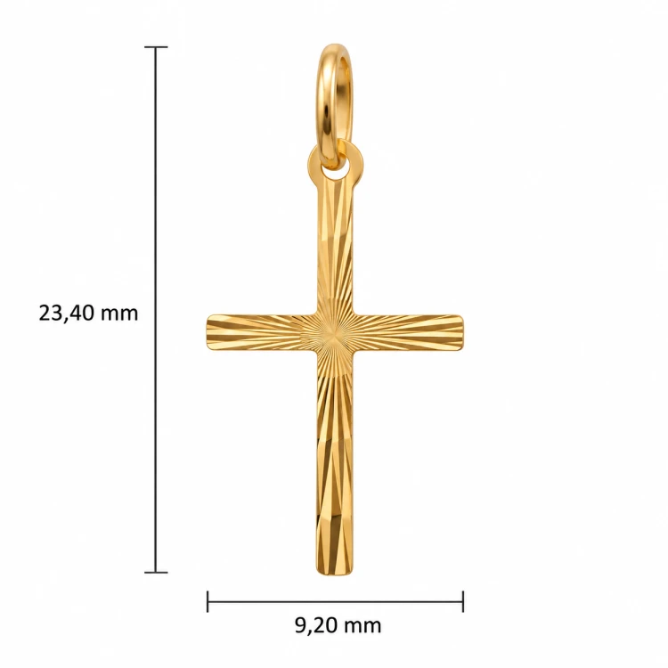 Krzyżyk złoty 585 diamentowany jednostronnie.png