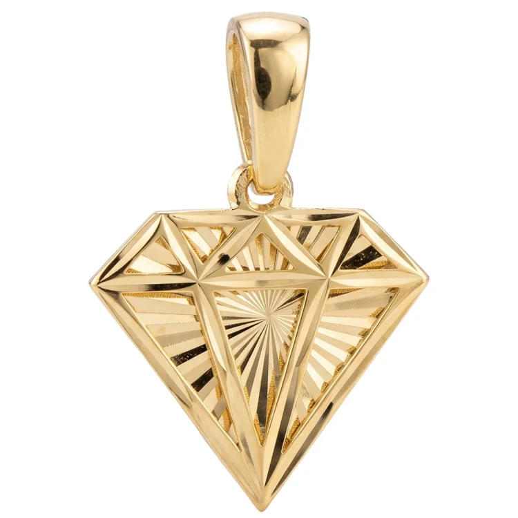 Złota zawieszka w kształcie diamentu – próba 585.webp