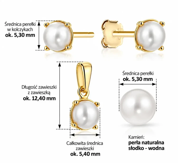 Złota zawieszka z perłą słodkowodną – elegancka biżuteria damska