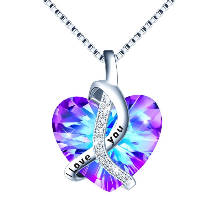 Srebrny Wisiorek Serce I Love You Prezent na Urodziny Walentynki Srebro 925 .jpg