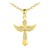 Naszyjnik Pozłacany Złoty Wisiorek Krzyż Prezent Na Komunie Srebro 925.jpg