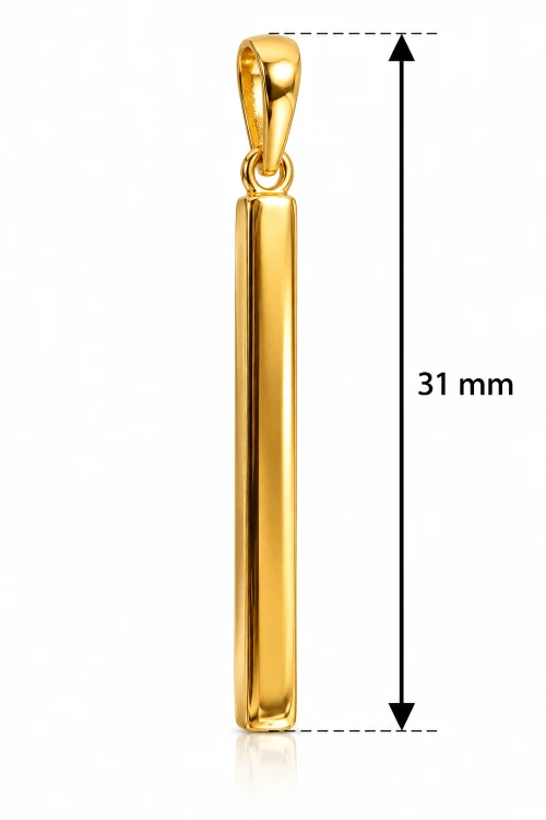 Gładki wisiorek damski z żółtego złota.png