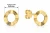 Eleganckie złote kolczyki 585 geometryczne ringi