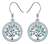 Srebrne Długie Damskie Kolczyki Drzewo Życia Szczęścia z Cyrkoniam -Emerald - Przent na Dzień Matki Dzień Kobiety Srebro 925.png