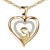 Pozłacany Naszyjnik Serce z Cyrkoniami Prezent na Dzień Matki - Srebro 925