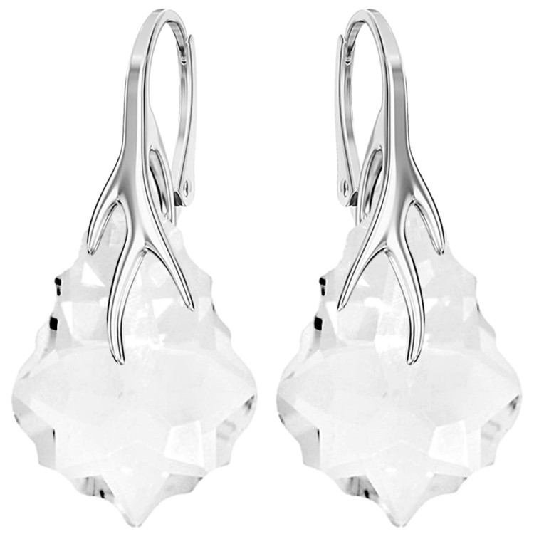 Srebrne Damskie Kolczyki BAROQUE z Markowymi Kryształami Prezent na Rocznice Urodziny - Crystal - Srebro 925.jpg
