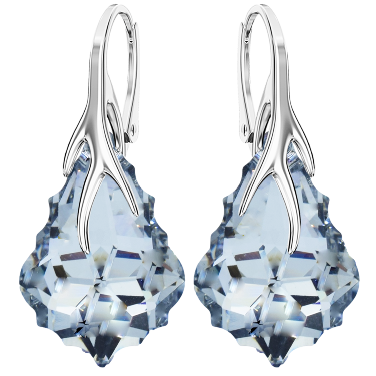Srebrne Damskie Kolczyki BAROQUE z Markowymi Kryształami Prezent na Gwiazdkę - Crystal CAL - Srebro 925.png