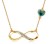 Złoty Naszyjnik Infinity Serce - Srebro 925 - Pozłacane 24K - Emerald - (45cm) - Prezent na Imieniny.jpg