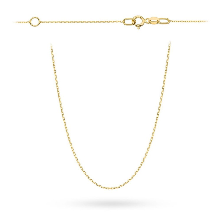 Łańcuszek złoty pr. 585 - splot ankier 42+3 cm z przedłużką.jpg