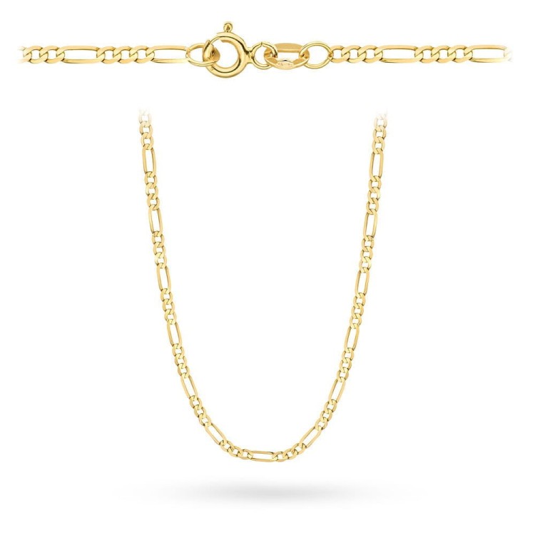 Złoty Łańcuszek - Splot Figaro 45 cm - Złoto 585.jpg