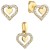 Złoty Komplet Kolczyki + Zawieszka Złote Serduszko w Sercu z Cyrkoni - Złoto 585 - Prezent na Rocznice.jpg