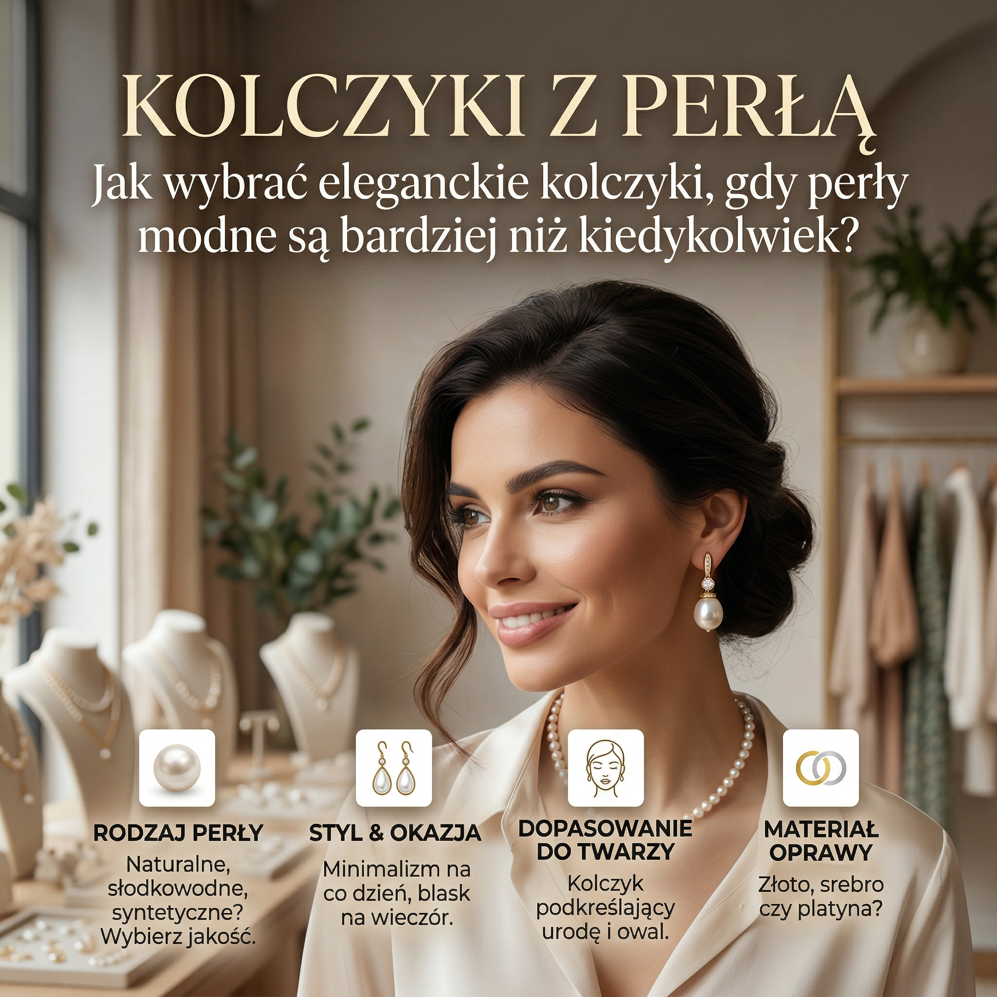 Kolczyki z perłą – jak wybrać eleganckie kolczyki, gdy perły modne są bardziej niż kiedykolwiek?